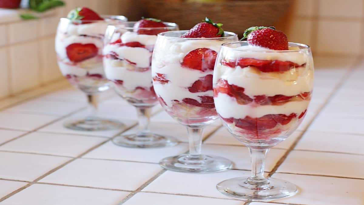 Shortcake aux fraises en verrines