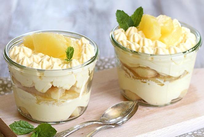 Tiramisu d’ananas crémeux