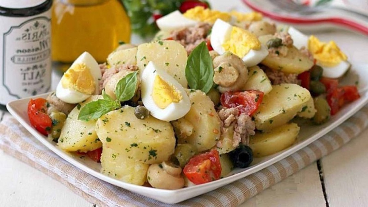 SALADE POMMES DE TERRE AUX CHAMPIGNONS