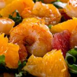 Salade de crevettes à l’orange
