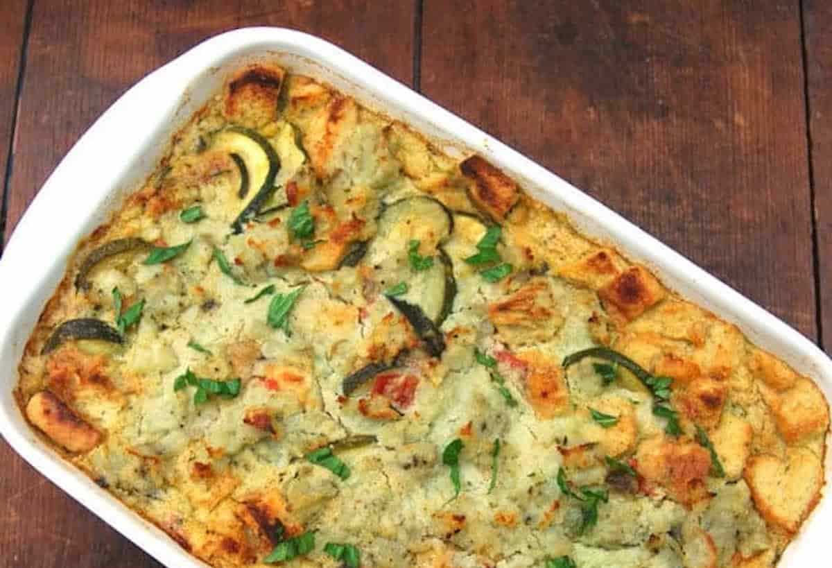 Clafoutis aux Courgettes et Mozzarella